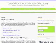 Tablet Screenshot of coloradoadvancedirectives.com
